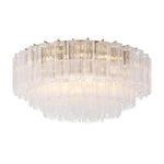 Eloria Glass Semi-Flush Ceiling Light in Gold Finish