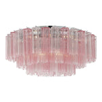 Eloria Glass Semi-Flush Ceiling Light in Gold Finish