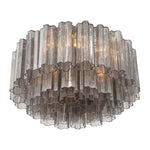 Eloria Glass Semi-Flush Ceiling Light in Gold Finish