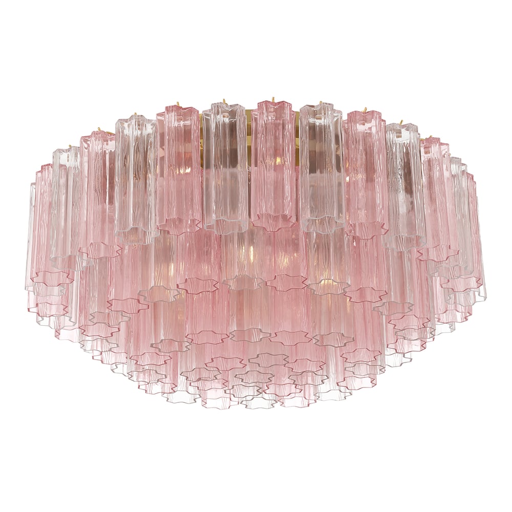 Eloria Glass Semi-Flush Ceiling Light in Gold Finish