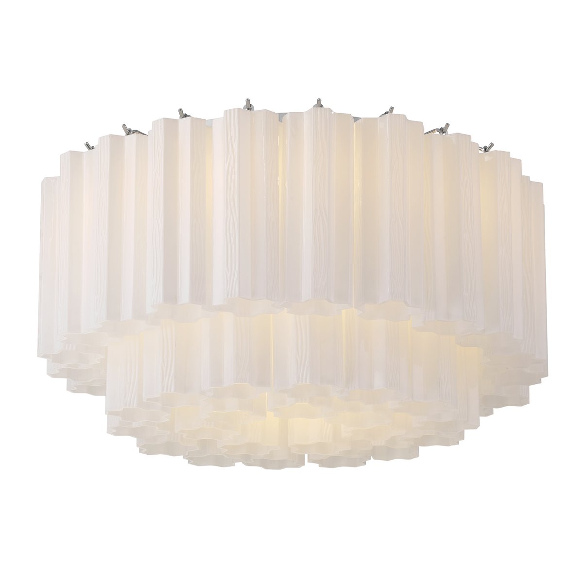 Eloria Glass Semi-Flush Ceiling Light in Gold Finish