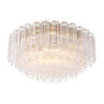Eloria Glass Semi-Flush Ceiling Light in Gold Finish
