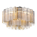 Eloria Glass Semi-Flush Ceiling Light in Gold Finish