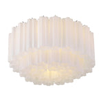 Eloria Glass Semi-Flush Ceiling Light in Gold Finish