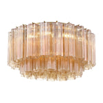 Eloria Glass Semi-Flush Ceiling Light in Gold Finish
