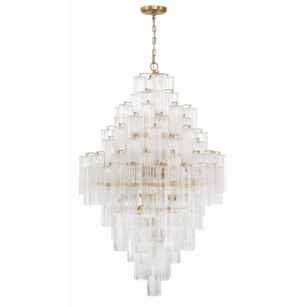 Eloria Glass Diamond Chandelier – Modern Murano Glass Pendant Light