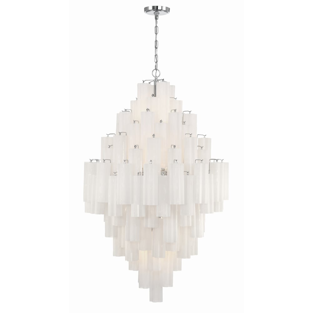 Eloria Glass Diamond Chandelier – Modern Murano Glass Pendant Light