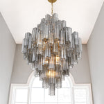 Eloria Glass Diamond Chandelier – Modern Murano Glass Pendant Light