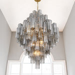 Eloria Glass Diamond Chandelier – Modern Murano Glass Pendant Light