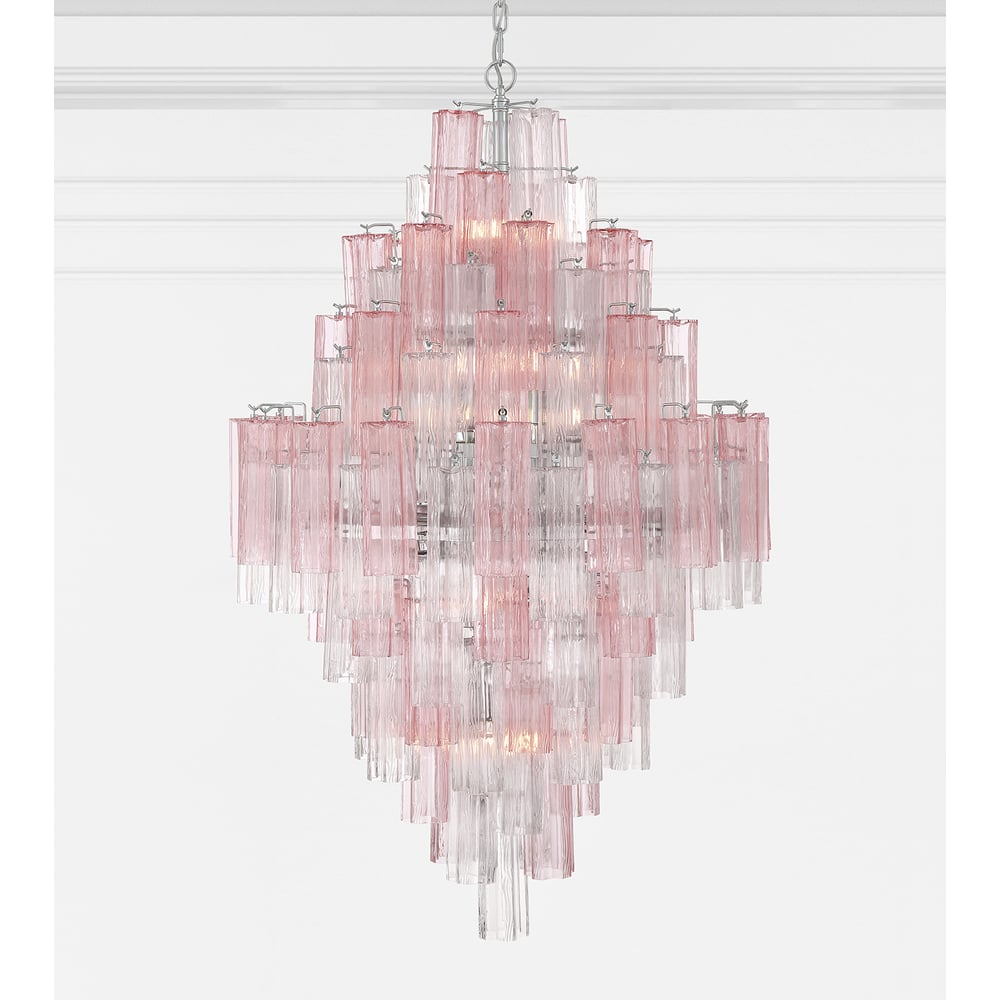 Eloria Glass Diamond Chandelier – Modern Murano Glass Pendant Light