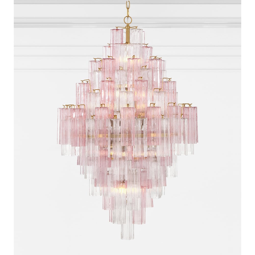 Eloria Glass Diamond Chandelier – Modern Murano Glass Pendant Light