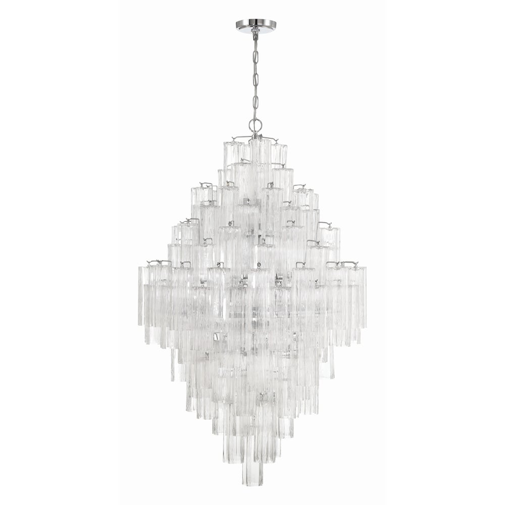 Eloria Glass Diamond Chandelier – Modern Murano Glass Pendant Light