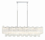 Eloria Glass Linear Chandelier – Modern Fluted Glass Pendant Light