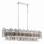 Eloria Glass Linear Chandelier – Modern Fluted Glass Pendant Light