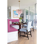 Eloria Glass Chandelier – Modern Fluted Glass Pendant Light, Gold Finish
