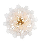 Eloria Glass Chandelier – Modern Fluted Glass Pendant Light, Gold Finish