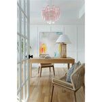 Eloria Glass Chandelier – Modern Fluted Glass Pendant Light, Gold Finish