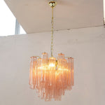 Liora Glass Chandelier – Modern Gold Accent Pendant Light for Dining Room and Living Room