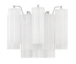 Eloria Glass Wall Sconce — Tiered Fluted Glass, Gold Frame