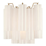 Eloria Glass Wall Sconce — Tiered Fluted Glass, Gold Frame
