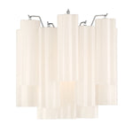 Eloria Glass Wall Sconce — Tiered Fluted Glass, Gold Frame