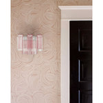 Eloria Glass Wall Sconce — Tiered Fluted Glass, Gold Frame