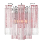 Eloria Glass Wall Sconce — Tiered Fluted Glass, Gold Frame