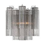 Eloria Glass Wall Sconce — Tiered Fluted Glass, Gold Frame