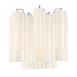 Eloria Glass Wall Sconce — Tiered Fluted Glass, Gold Frame