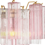 Eloria Glass Wall Sconce — Tiered Fluted Glass, Gold Frame
