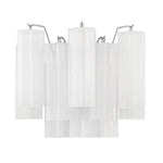 Eloria Glass Wall Sconce — Tiered Fluted Glass, Gold Frame
