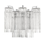 Eloria Glass Wall Sconce — Tiered Fluted Glass, Gold Frame