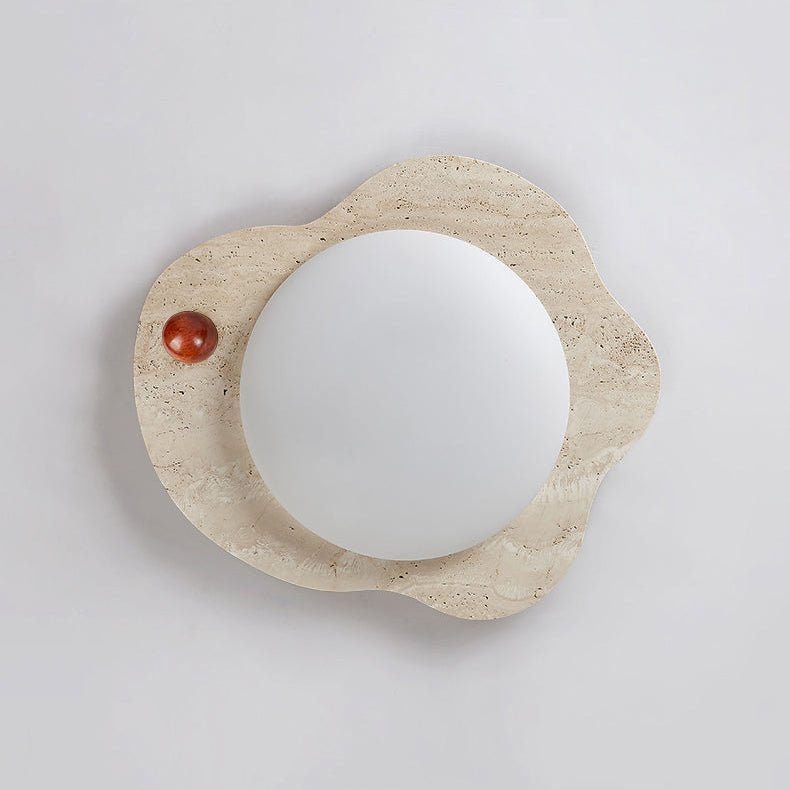Aeolian Bloom Flush Mount Ceiling Light in Yellow Travertine