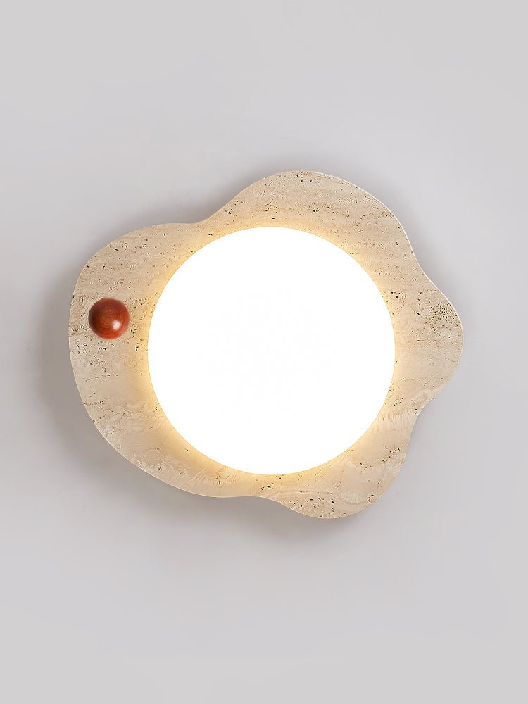 Aeolian Bloom Flush Mount Ceiling Light in Yellow Travertine