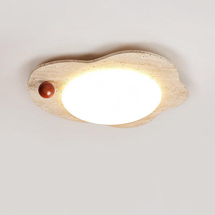 Aeolian Bloom Flush Mount Ceiling Light in Yellow Travertine