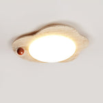 Aeolian Bloom Flush Mount Ceiling Light in Yellow Travertine