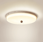 Aeon Travertine Orb Ceiling Light – Natural Stone Flush Mount