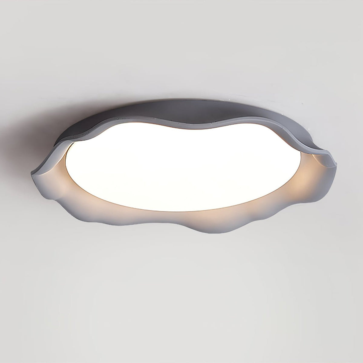 Aera Textured Microcement LED Ceiling Light in Gray, Beige, or White