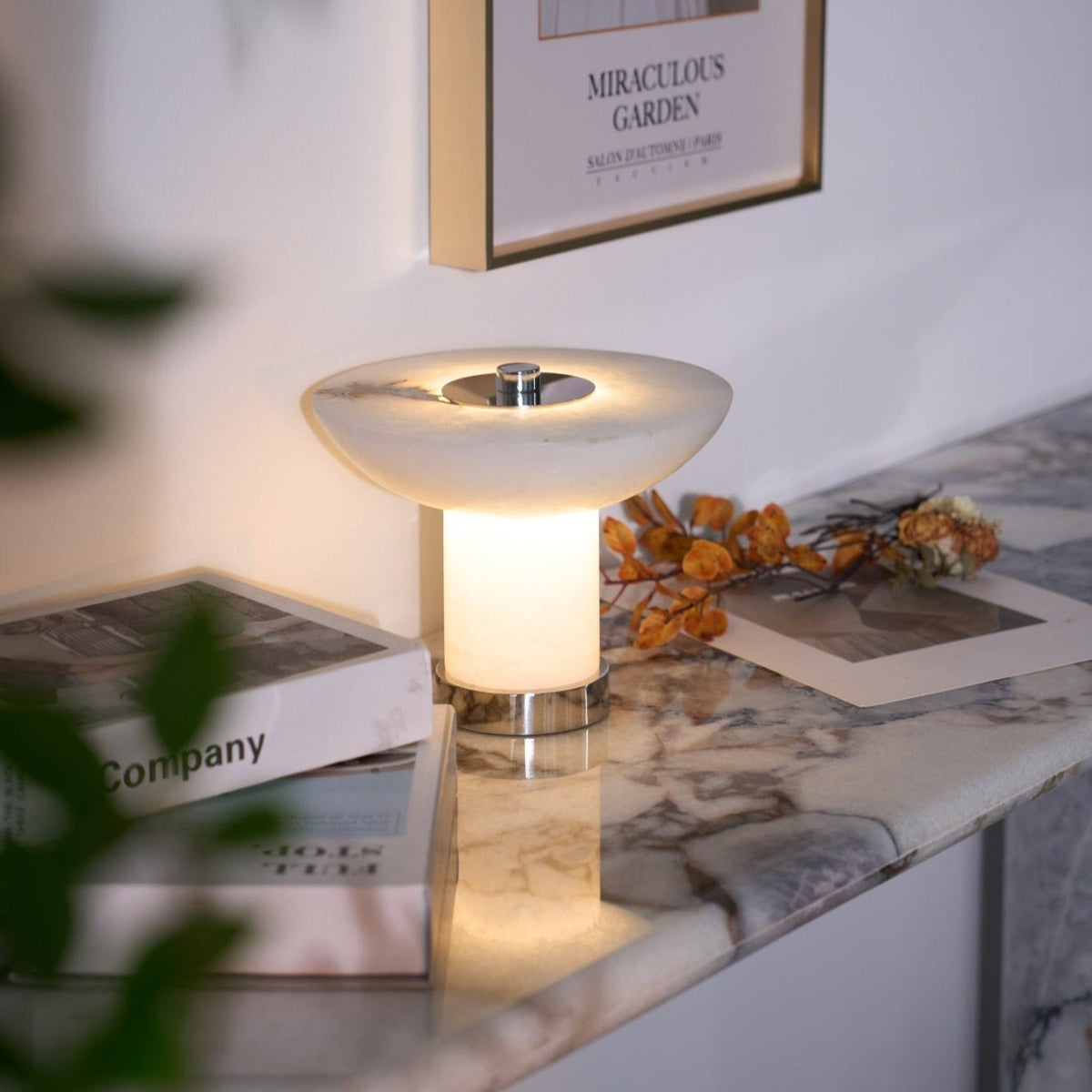 Aeralith Rechargeable Alabaster Table Lamp – Portable LED Accent Light