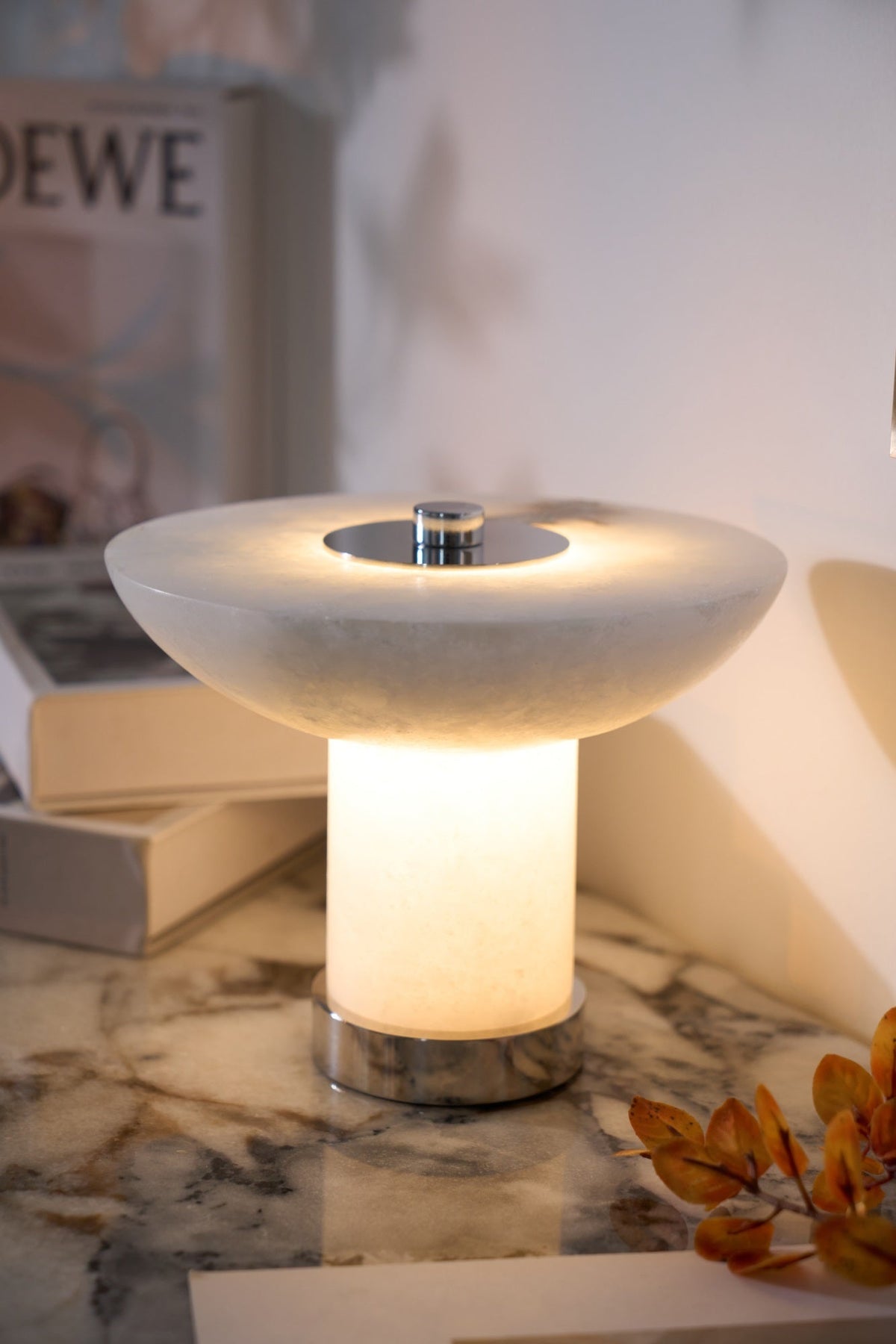 Aeralith Rechargeable Alabaster Table Lamp – Portable LED Accent Light