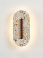 Aerin Travertine Wall Sconce with Integrated LED