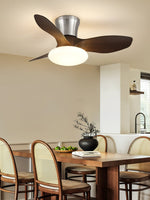 Aeris Curve Ceiling Fan with Integrated LED Light in Walnut Finish