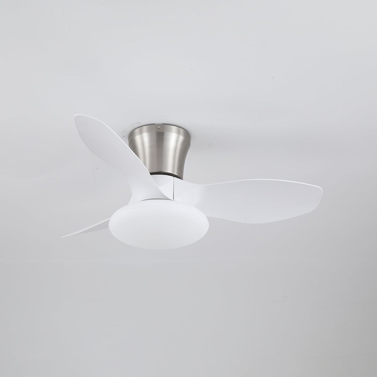 Aeris Curve Ceiling Fan with Integrated LED Light in Walnut Finish