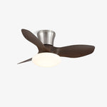 Aeris Curve Ceiling Fan with Integrated LED Light in Walnut Finish