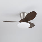 Aeris Curve Ceiling Fan with Integrated LED Light in Walnut Finish