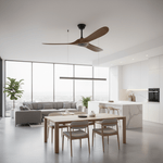 Aero Breeze Ceiling Fan — Sculpted Wood Blades & Whisper-Quiet DC Motor