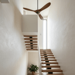 Aero Breeze Ceiling Fan — Sculpted Wood Blades & Whisper-Quiet DC Motor