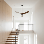 Aero Breeze Ceiling Fan — Sculpted Wood Blades & Whisper-Quiet DC Motor