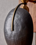 Aero Fan Wall Sconce – Hand-Forged Metal & Walnut Wall Light