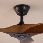 Aero Breeze Ceiling Fan — Sculpted Wood Blades & Whisper-Quiet DC Motor